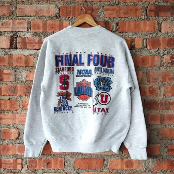 Rare Vintage 90S Ncaa Final Four Basketball Stanford Sweatshirt - Picture 1 of 4